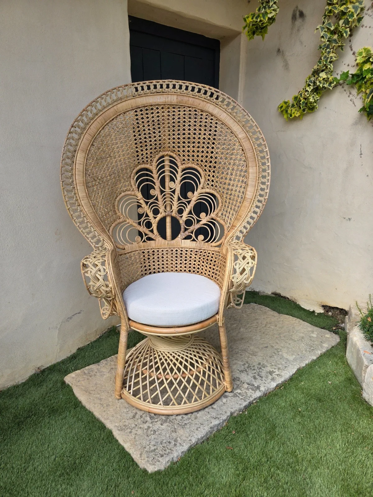 Fauteuil Emmanuelle rotin naturel
