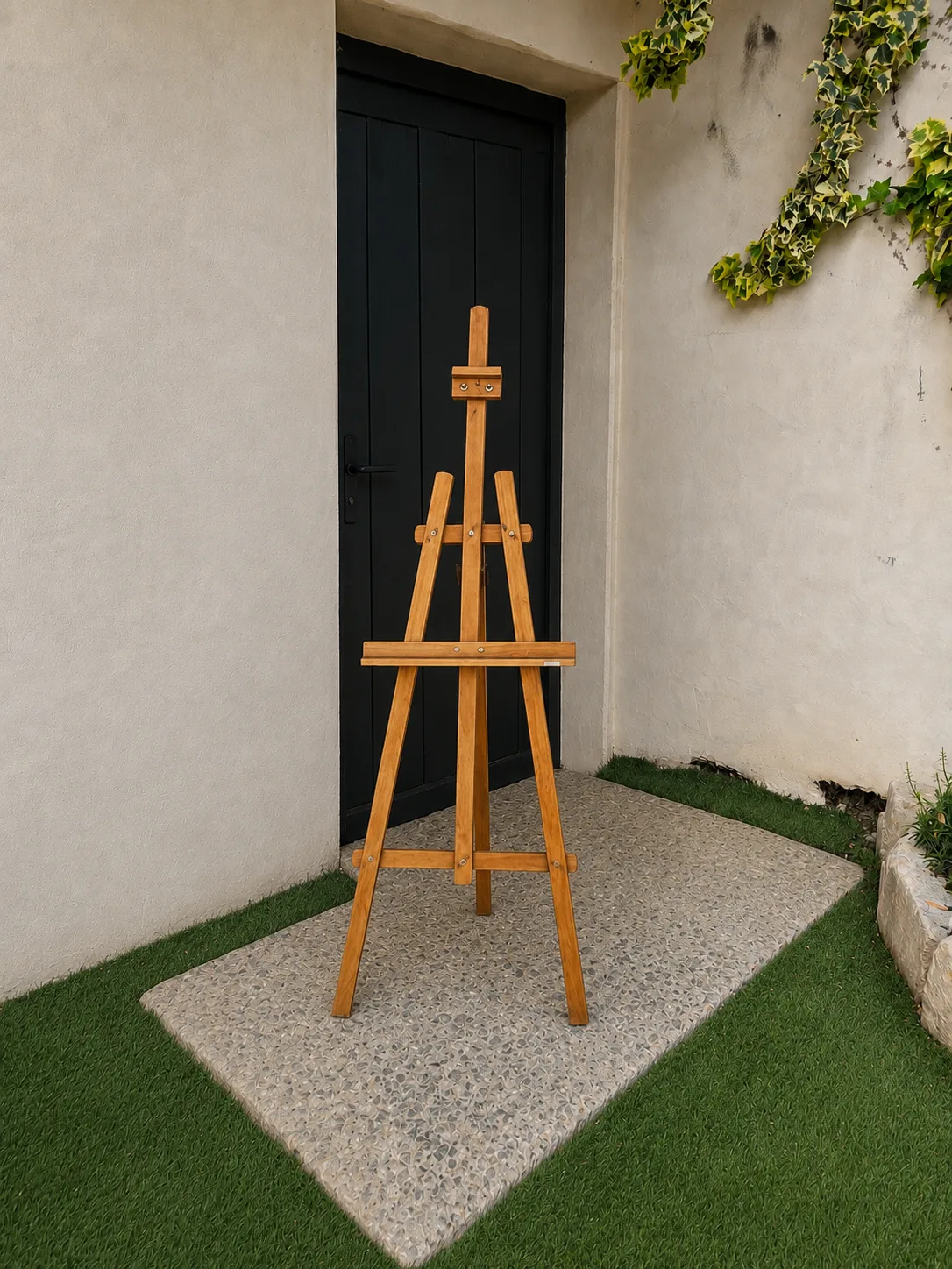 Grand chevalet bois foncé