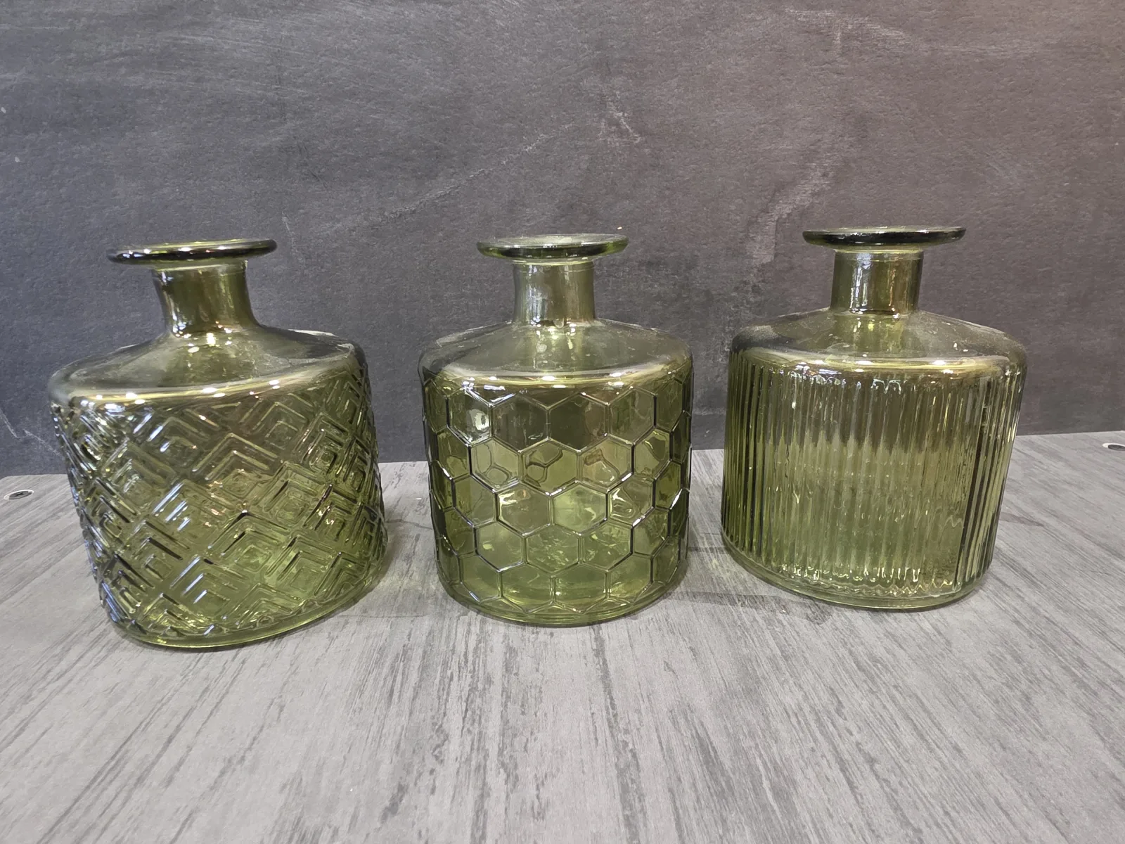 Mini vase Soliflore vert lot de 9 pièces