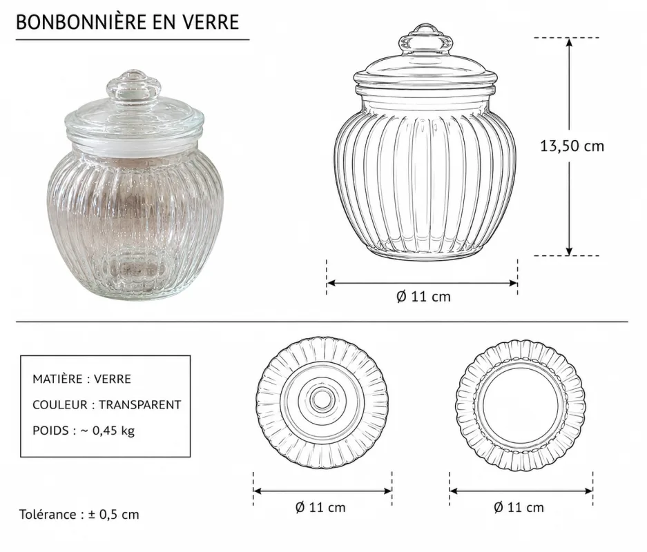 Mini bonbonnière Okumeyr