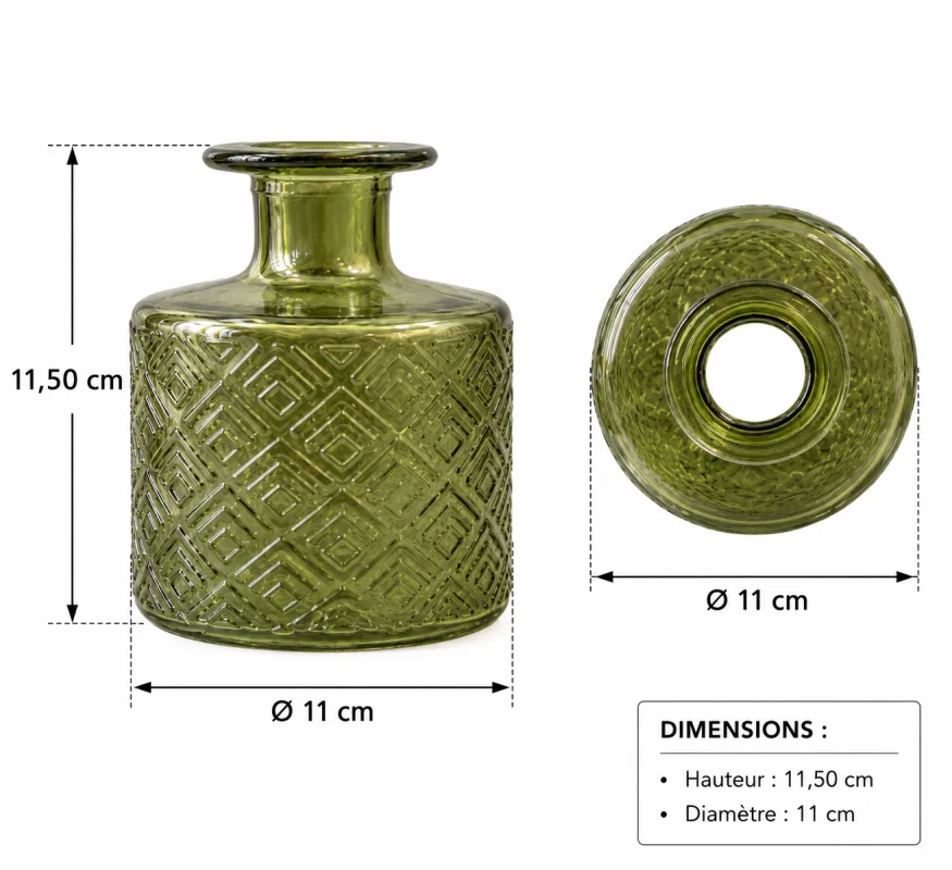 Mini vase Soliflore vert N°1