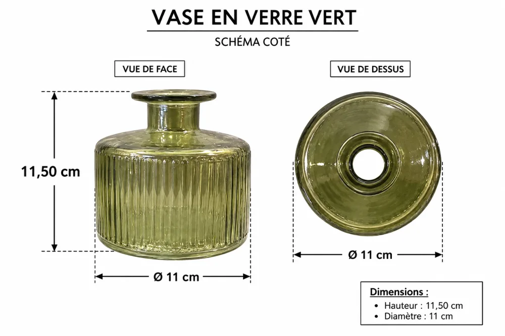 Mini vase Soliflore vert N°3