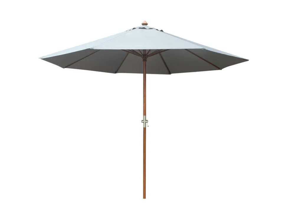 Parasol bois toile écru Diam 3m