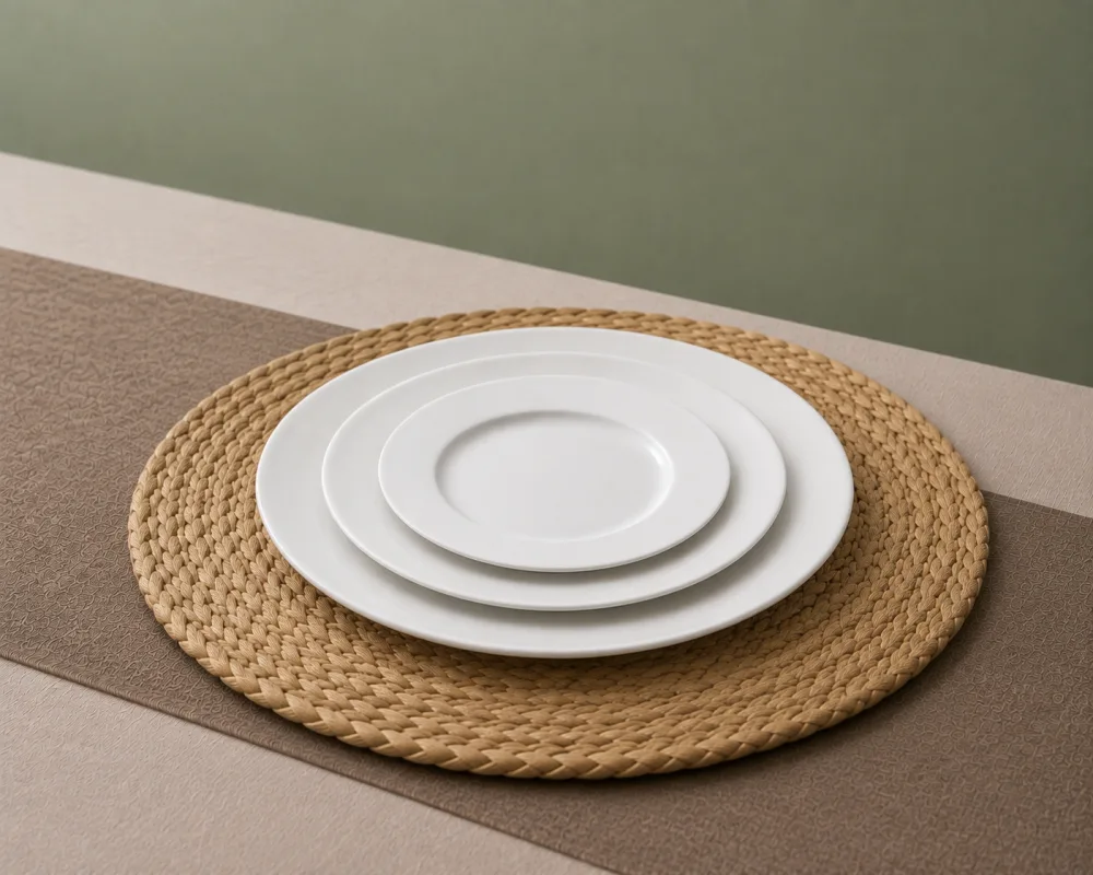 Set de table rond en jute