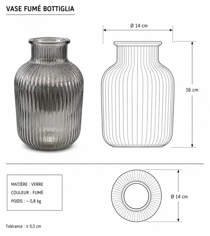 Vase fumé Bottiglia