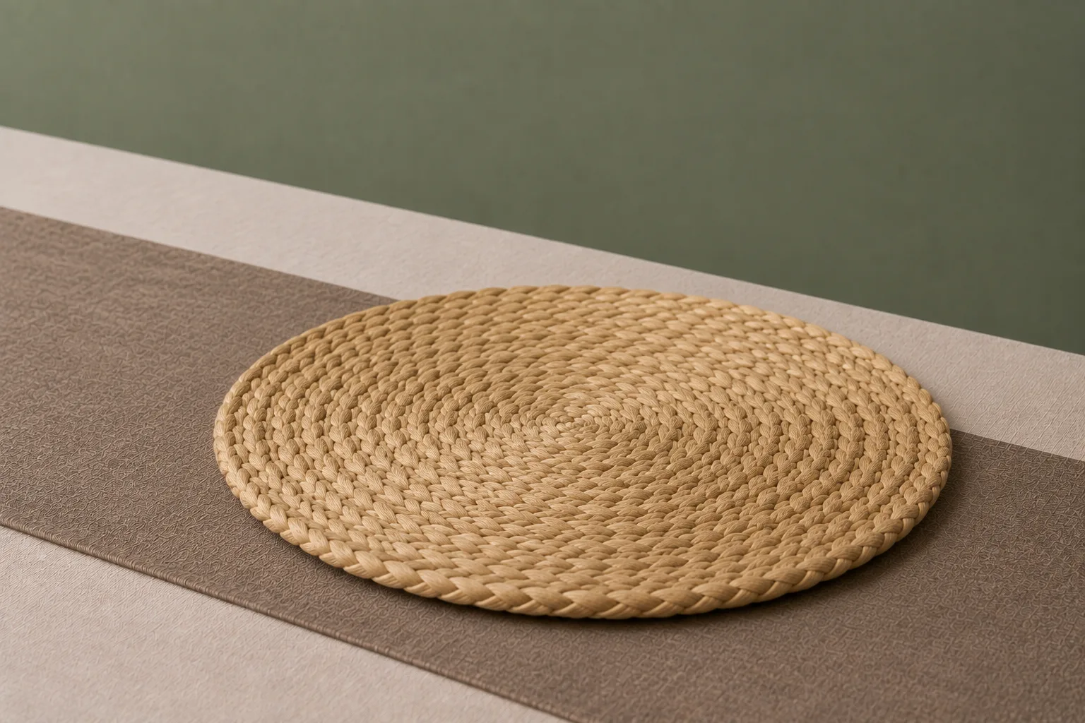 Set de table rond en jute