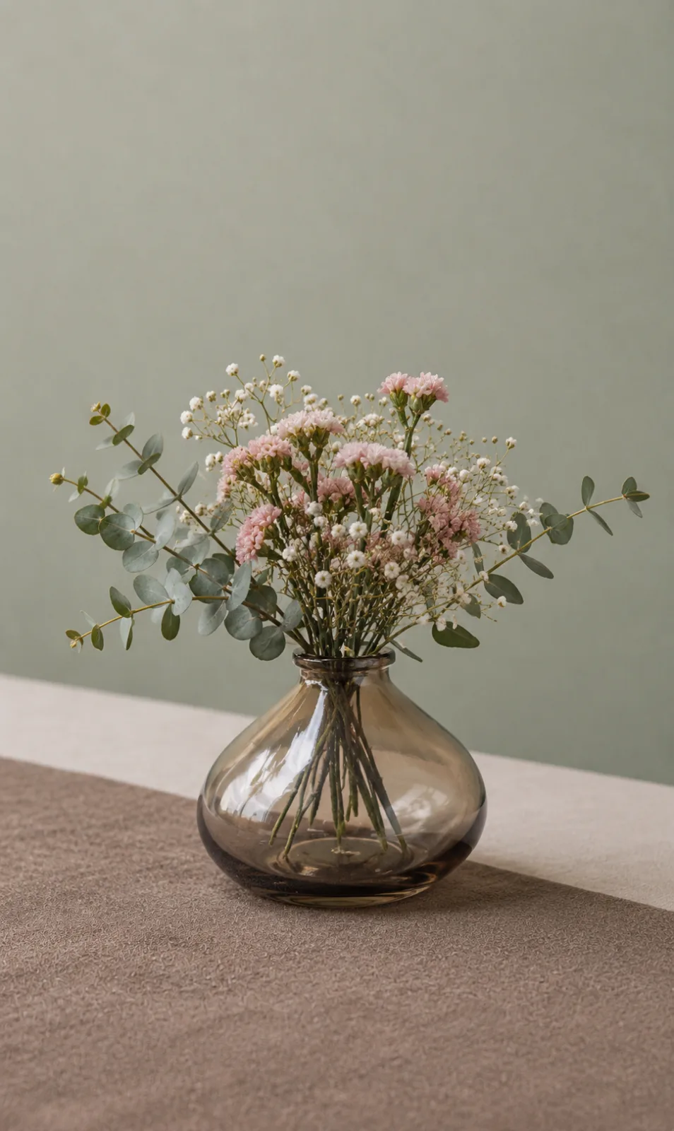 Mini vase Oblongue en verre fumé